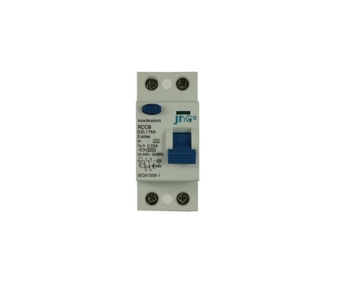 Imagem de INTERRUPTOR DE CORRENTE DE FUGA - (IDR) - DZL176-2-63 - (BIPOLAR) - (1P+N a direita) - 30mA - 63A