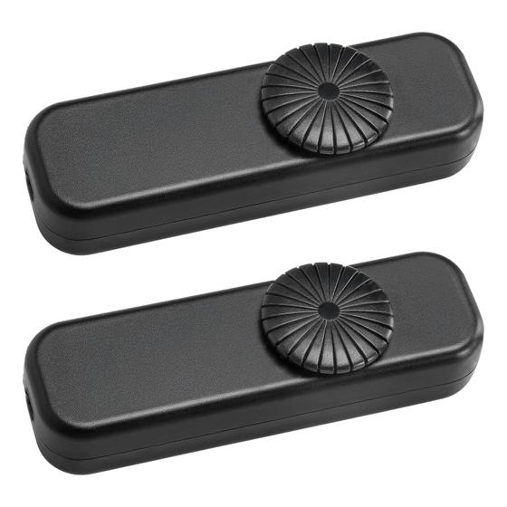 Imagem de Interruptor de Lâmpada Dimmer com 2 Unidades - Gama Completa - Preto