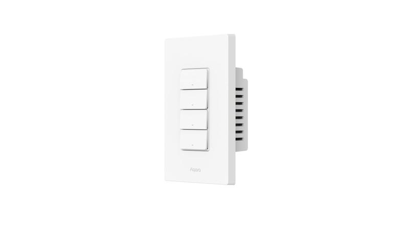 Imagem de Interruptor de luz inteligente Aqara H2 2 em 1 neutro com 4 botões e 3 canais