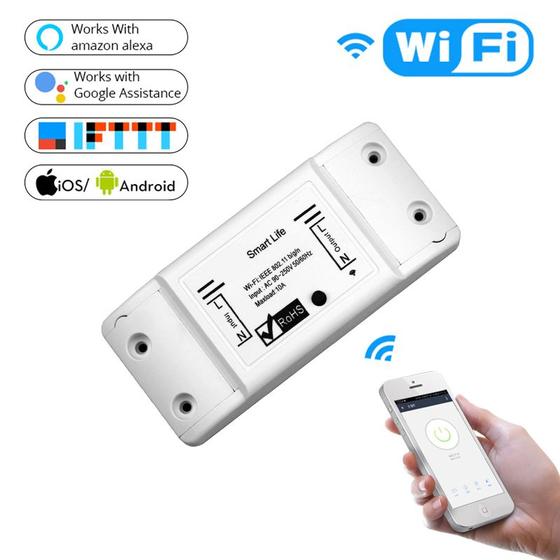Imagem de Interruptor de Luz Inteligente Wi-Fi/Bluetooth com Temporizador