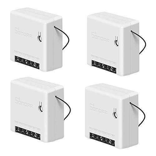 Imagem de Interruptor de Luz Inteligente WiFi Sonoff Mini 10A (4 Unidades) - Automação Residencial com Alexa, Google e IFTTT