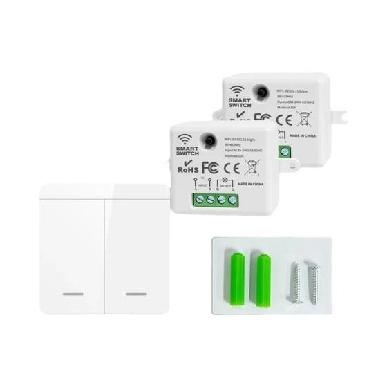 Imagem de Interruptor De Luz Inteligente WiFi Tuya RF433MHz APP Sem Fio Controle De Voz Compatível Com Google