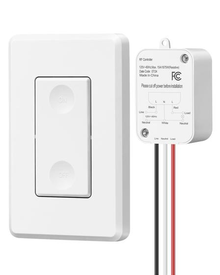 Imagem de Interruptor de luz sem fio DEWENWILS High Power 15A 1800W 100m de alcance