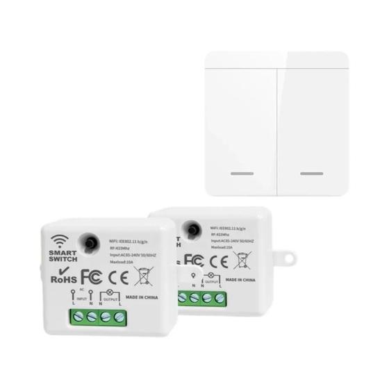 Imagem de Interruptor De Luz Sem Fio Inteligente 433MHz Controle Remoto 1/2/3 Gang 10A 110V 220V Para Lâmpada