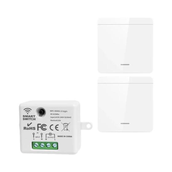Imagem de Interruptor De Luz Sem Fio Inteligente 433MHz Controle Remoto 1/2/3 Gang 10A 110V 220V Para Lâmpada
