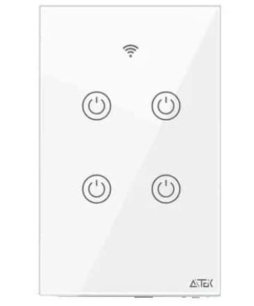 Imagem de interruptor de luz Smart wifi de toque sem fio casa inteligente 4 Botões de luz