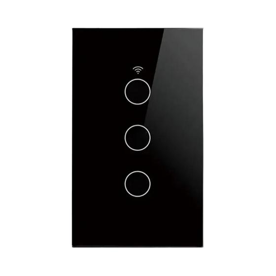 Imagem de Interruptor de Luz Wi-Fi Inteligente (EUA/120V) - Painel de Toque - Compatível com Alexa e Google Home (1/2/3 Gangues)
