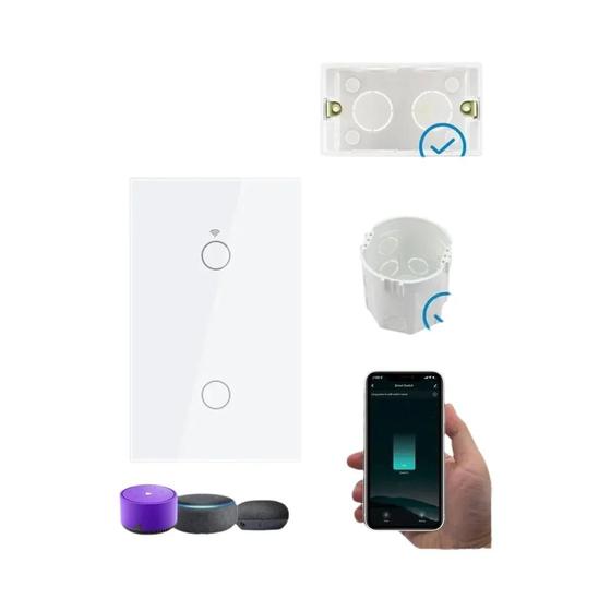 Interruptor de Luz Wi-Fi Inteligente Tuya - RF433 - Funciona com Alexa (Fio Neutro Opcional) Menor preço em Interruptor de Luz Wi-Fi Inteligente Tuya - RF433 - Funciona com Alexa (Fio Neutro Opcional)