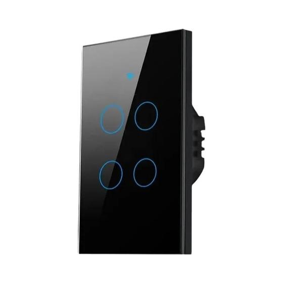 Imagem de Interruptor de Parede Inteligente Wi-Fi/Bluetooth/RF433 - 1/2/3/4 Gangues com Sensor de Toque LED