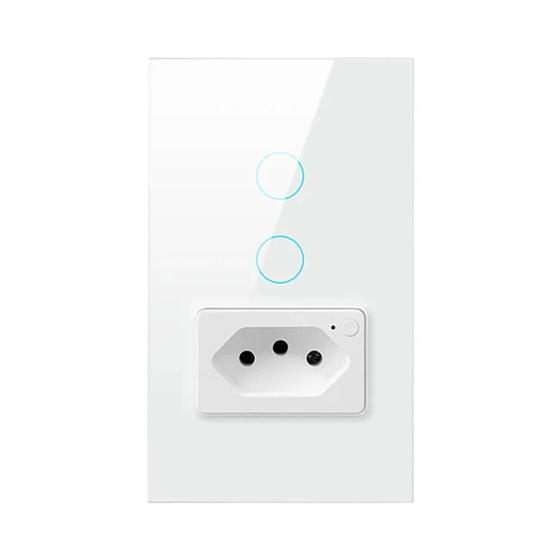 Imagem de Interruptor de Parede Inteligente Wi-Fi/Zigbee 16A/20A - Painel de Vidro - Compatível com Alexa