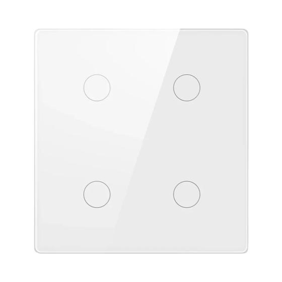 Interruptor de Parede Inteligente WiFi/ZigBee 4x4 - Touchscreen de Vidro - Compatível com Alexa Imagem de Interruptor de Parede Inteligente WiFi/ZigBee 4x4 - Touchscreen de Vidro - Compatível com Alexa