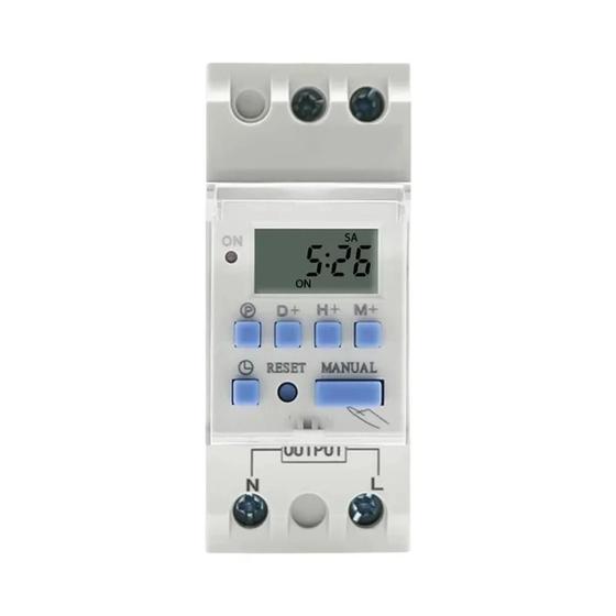 Imagem de Interruptor de Tempo Digital Programável 7 Dias - Controle de Relé AC 12V/24V/48V