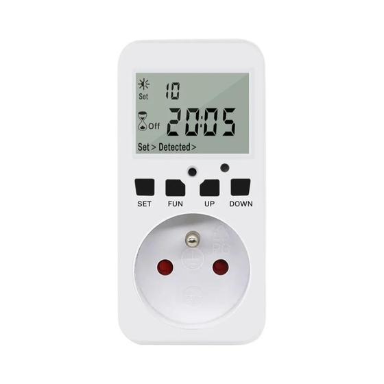 Imagem de Interruptor De Tomada Programável Multifuncional Com Temporizador Digital 120V 60Hz 15A Com Plugue