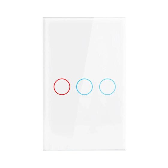 Imagem de Interruptor De Toque De Parede De Vidro Cristal LED Padrão UE EUA 1/2/3 Gang Sensor Interruptor De