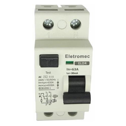 Imagem de Interruptor Diferencial 63A 2P 30Ma 400V Eletromec