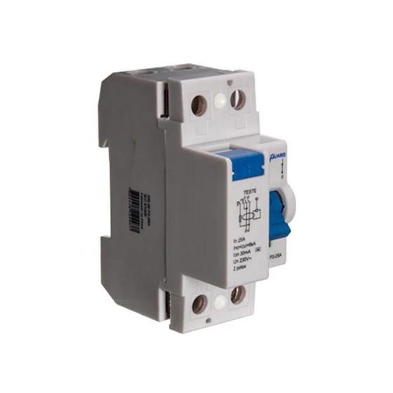 Imagem de Interruptor Diferencial Disjuntor Bipolar DR-25A Residencial Fase e Neutro  DR-30 P2-25a