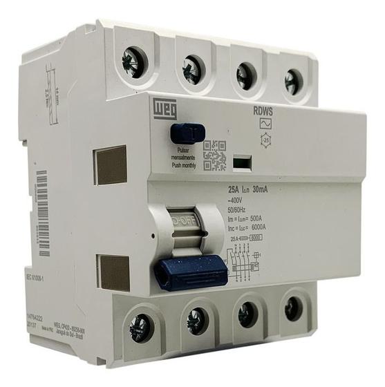 Imagem de Interruptor Diferencial Residual 25a 30ma Weg Dr 4p Rdws