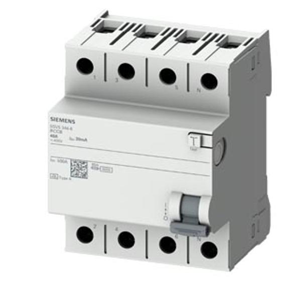 Imagem de Interruptor Diferencial Residual 3P+N 25A 30MA 5SV5342-0MB  Siemens