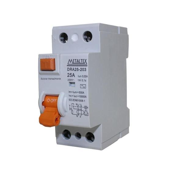 Imagem de Interruptor Diferencial Residual Dr 2 Polos 25 Amperes 30Ma