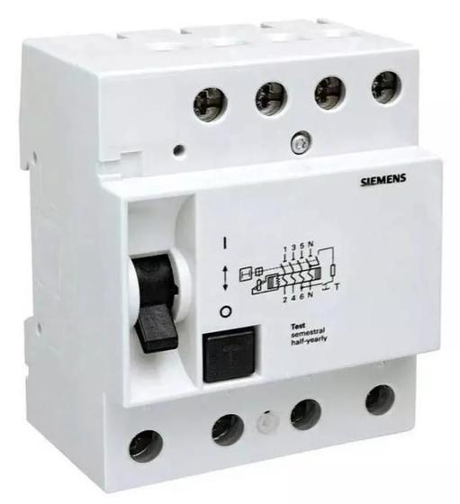 Imagem de Interruptor Diferencial Residual DR Siemens RCCB 25A 4P 230-400V A7B10000047145