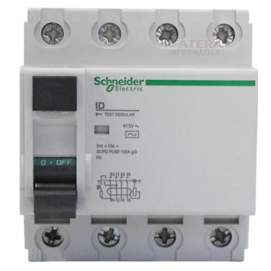 Imagem de Interruptor Diferencial Residual Idr 4p 25a 30ma - Schneider