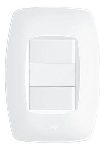 Imagem de Interruptor Duplo 2 Teclas Simples Com Placa Fame Elegance