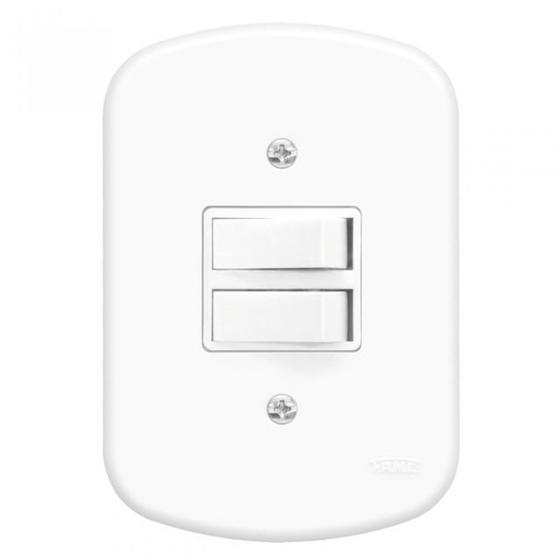 Imagem de Interruptor Duplo Simples 4x2 Fame 10a