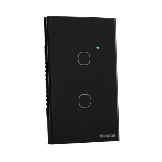 Imagem de Interruptor Duplo Smart WIFI Touch EWS1002 Preto Intelbras