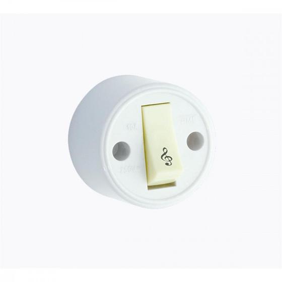 Imagem de Interruptor Externo Fame Redondo Cinza 1 Campainha