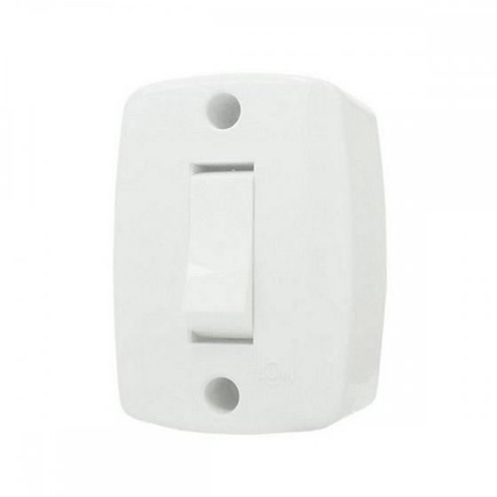 Imagem de Interruptor Externo Ilumi Retangular Branco 16553 ./ Kit Com 10 Peças