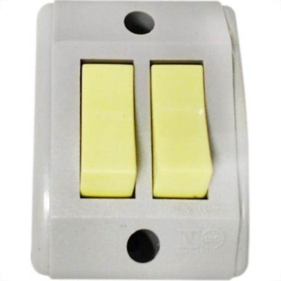 Imagem de Interruptor Externo Perlex Reto 2 Simples 182