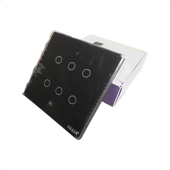 Imagem de Interruptor Intel. Touch 4X4 6 Botões Ekaza  Wifi+BLE+RF433