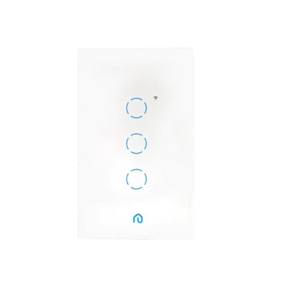 Imagem de Interruptor Inteligente 3 Botões Touch Wi-Fi App Vidro