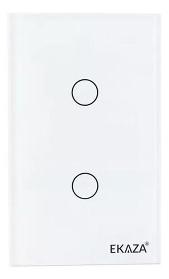 Imagem de Interruptor Inteligente 4x2 - 2 Canais Painel Touch Wi-fi Ekaza Branco Branca 