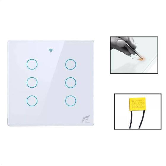 Imagem de Interruptor Inteligente 6 Botões 4x4 WiFi Touch