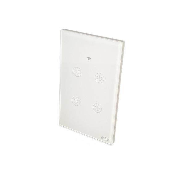 Imagem de Interruptor inteligente c/ 4 touch aitek alpha-100-4