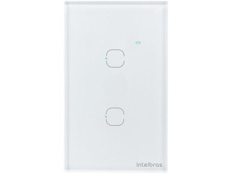 Imagem de Interruptor Inteligente de Iluminação EWS 1002  - Touch Smart Intelbras Wi-Fi compatível com Alexa