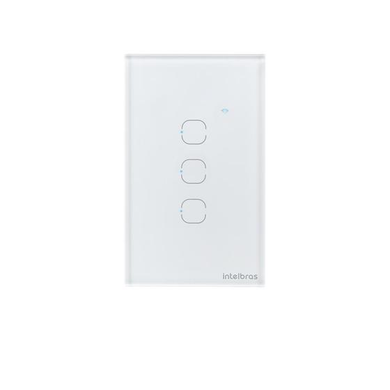 Imagem de Interruptor Inteligente Intelbras EWS 1003 Branco Touch Wi-Fi 3 Teclas