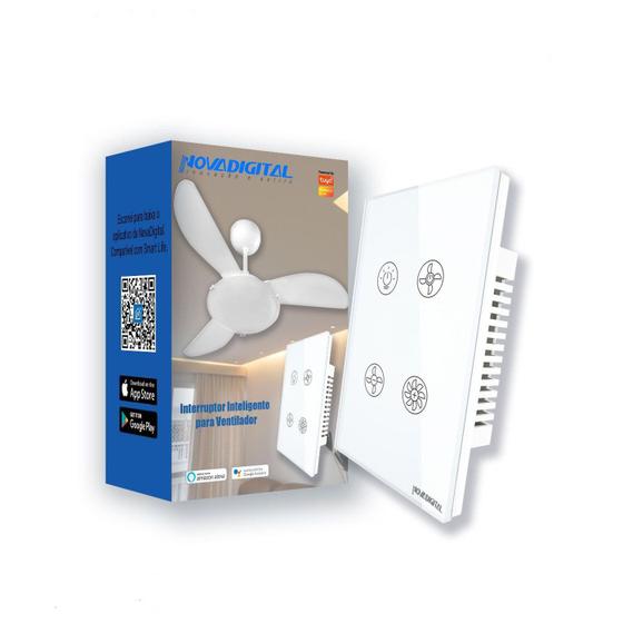 Interruptor Inteligente Luz E Ventilador Wifi Google Alexa Menor preço em Interruptor Inteligente Luz E Ventilador Wifi Google Alexa