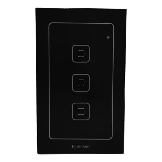 Imagem de Interruptor Inteligente Outmat Touch Wi-Fi - 4x2 - 3 Botões - Branco