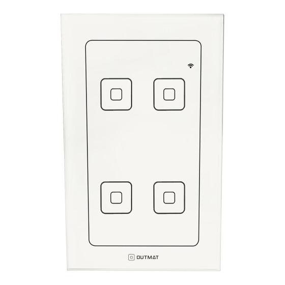 Imagem de Interruptor Inteligente Touch 4 Teclas Wi-Fi - Alexa Celular