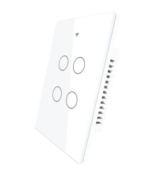 Imagem de Interruptor Inteligente Touch Via Celular Wifi Automação 4 Botões