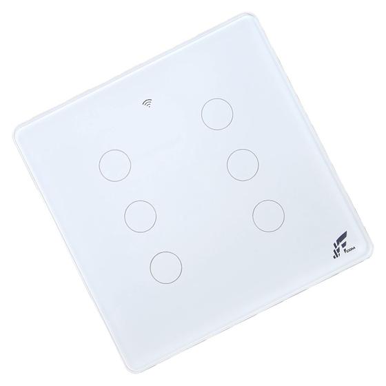 Imagem de Interruptor Inteligente Touch Wi-Fi+RF com 6 botões SA-RF468F JWCOM