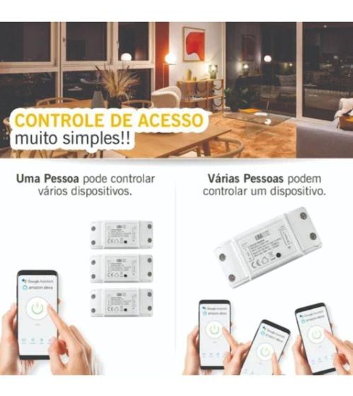 Imagem de Interruptor Inteligente Wi-fi Alexa Google Automação Residen - AITEK/LUATEK