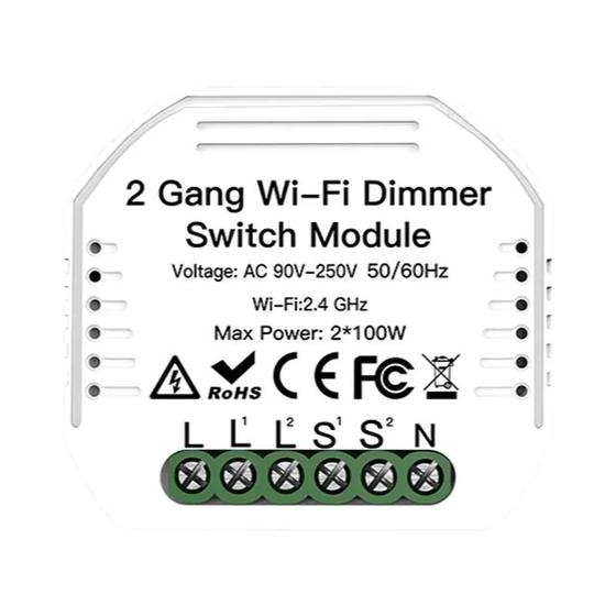 Imagem de Interruptor Inteligente Wi-Fi Dimmer de Luz - Compatível com Alexa e Google Home (Tuya)