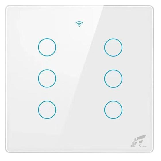 Imagem de Interruptor Inteligente Wi-fi Touch JWCOM 6 Botões Tuya 4x4