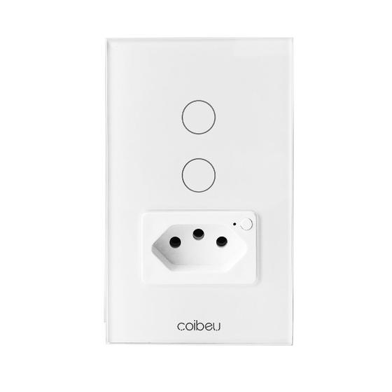 Imagem de Interruptor Inteligente WiFi com Tomada, Interruptor Smart Sem Fio Doméstico Multifuncional, Controle Remoto de Eletrodomésticos Por Celulares, Interr