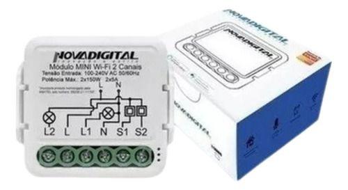 Imagem de Interruptor Inteligente Wifi Mini 2 Canais Novadigital Alexa