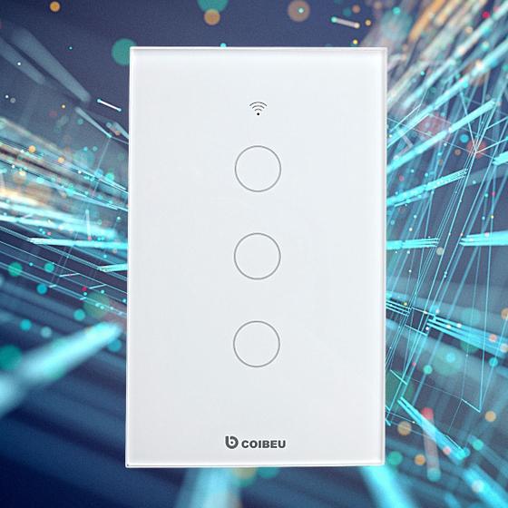 Imagem de Interruptor Inteligente WiFi, Smart Sem Fio Multifuncional 1 a 4 Botões Compatível Com Alexa Google