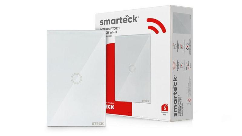 Imagem de Interruptor Inteligente Wifi Smarteck - 1 Botão - Branco